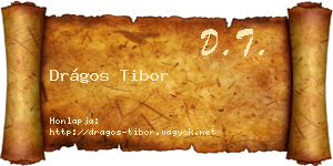 Drágos Tibor névjegykártya